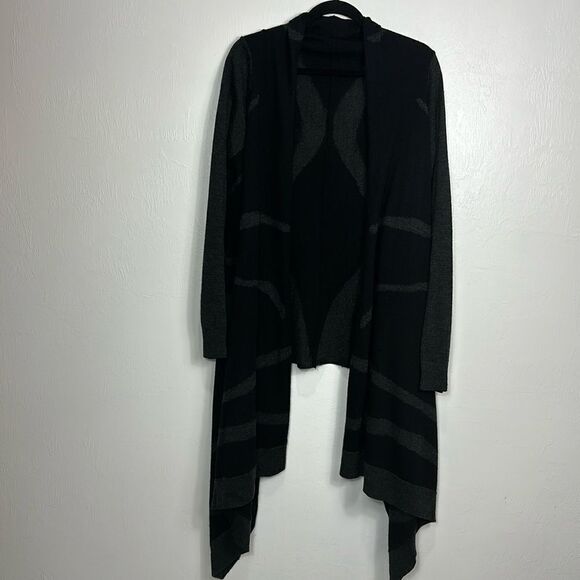 Cynthia Rowley Merino Wool Blend Drape Front Cardigan Sweater Size XL - Picture 1 of 8